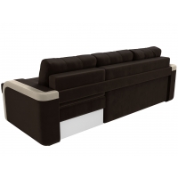 Угловой диван Марсель (микровельвет коричневый бежевый) - Изображение 5